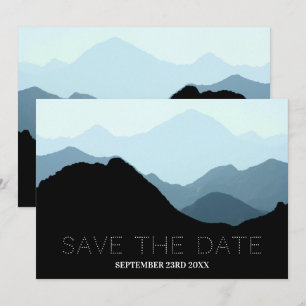 Blue Mountain Range, Rustic Wedding Save The Date