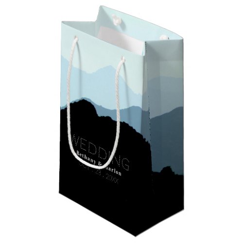 Blue Mountain Range Rustic Wedding Small Gift Bag