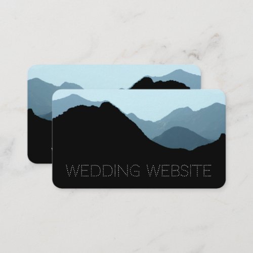 Blue Mountain Range Rustic Wedding Website Enclosure Card