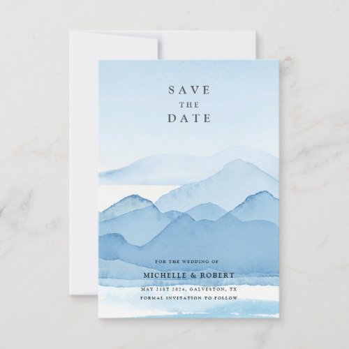 Blue Mountain Range Save The Date Invitation