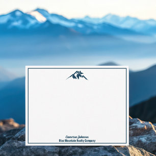 Blue Mountain Real Estate Company Custom Realtor Note Card