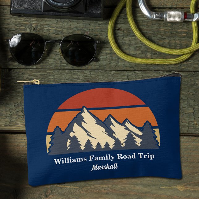Blue Mountain Sunset Personalized Hiking Accessory Pouch (Creator Uploaded)