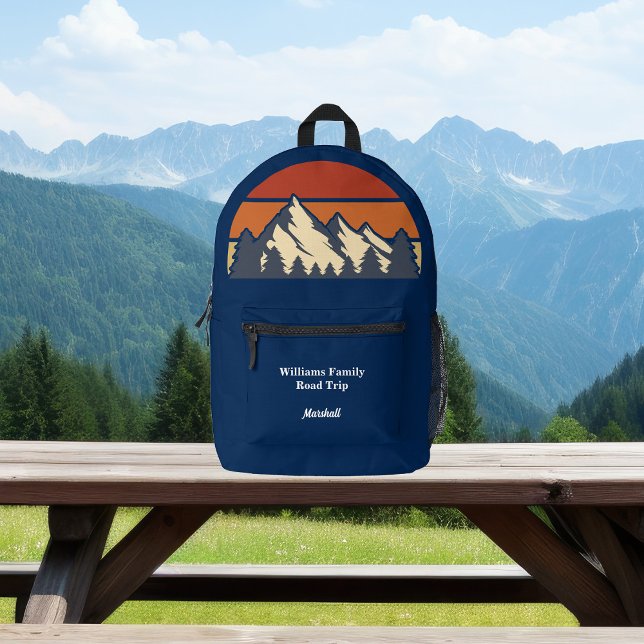 Blue Mountain Sunset Personalized Hiking Printed Backpack (Creator Uploaded)