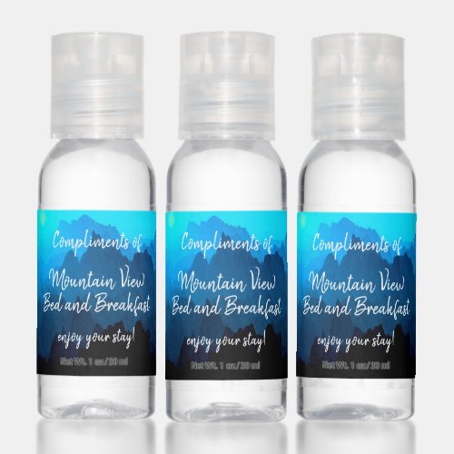 Blue Mountain View Bed and Breakfast Free Promo Hand Sanitizer