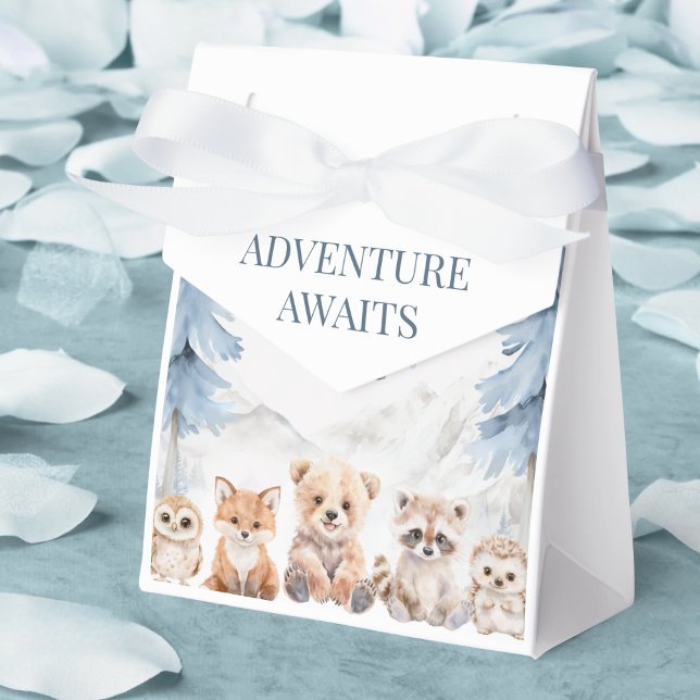 Blue Mountain Woodland Animals Adventure Favor Boxes (Creator Uploaded)