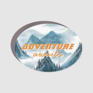 Blue Mountains Adventure Quotes Car Magnet