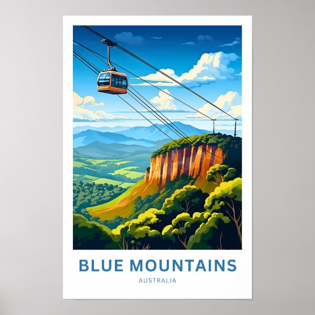 Blue Mountains Australia Travel Print (Front)