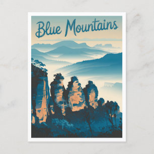 Blue Mountains Australia Vintage Postcard
