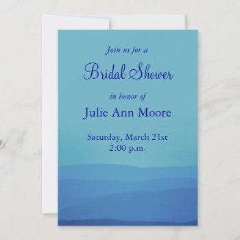 Blue Mountains Bridal Shower Invitation by Lasting__Impressions at Zazzle