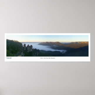 Blue Mountains Dawn Poster