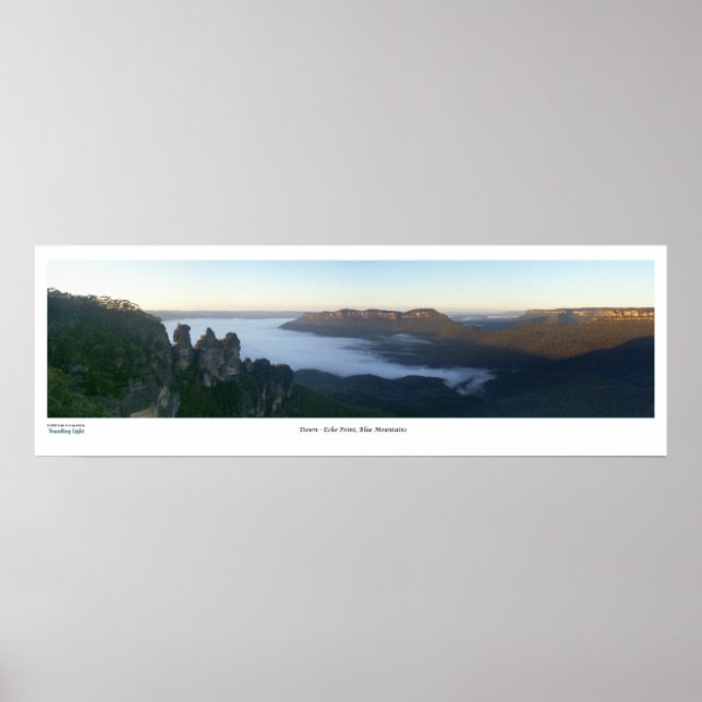 Blue Mountains Dawn Poster (Front)