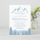 Blue Mountains Forest Bridal Shower Invitation (Standing Front)