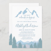 Blue Mountains Forest Bridal Shower Invitation (Front/Back)