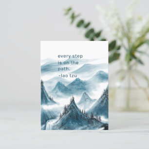 Blue Mountains Landscape Painting Inspiring Quote Postcard