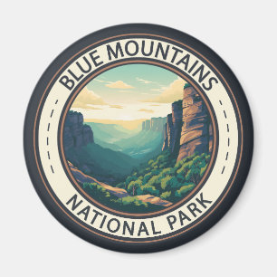 Blue Mountains National Park Australia Vintage Magnet