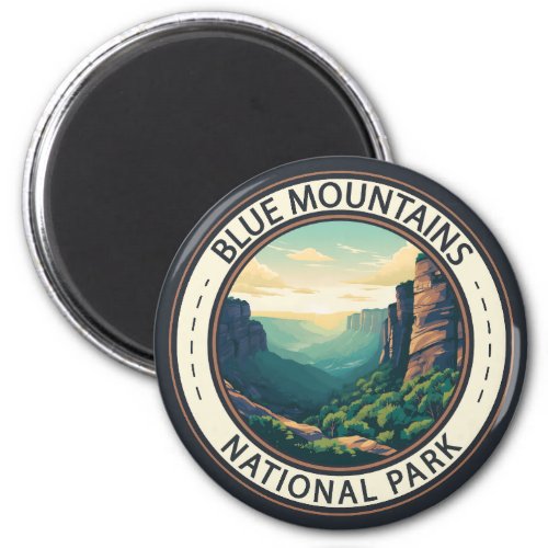 Blue Mountains National Park Australia Vintage Magnet