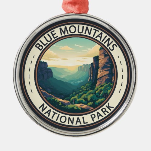 Blue Mountains National Park Australia Vintage Metal Ornament