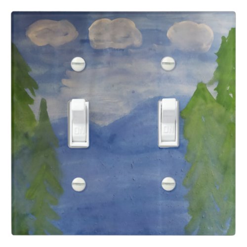 Blue Mountains Nature Light Switch Cover