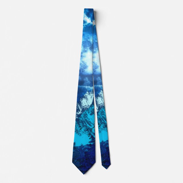 Blue mountains neck tie (Front)