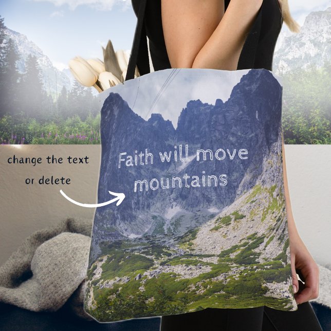 Blue mountains peaks and a valley tote bag (Creator Uploaded)