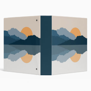 Blue mountains reflected in the lake 3 ring binder