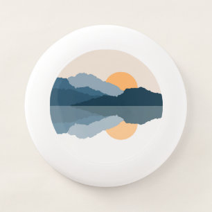 Blue mountains reflected in the lake Wham-O frisbee