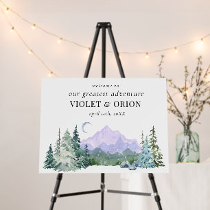 Blue Mountains Rustic Wedding Welcome Sign