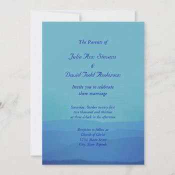 Blue Mountains Wedding Invitation by Lasting__Impressions at Zazzle