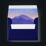 Blue Mountains Wedding RSVP Envelope<br><div class="desc">This simple,  minimalistic,  and modern wedding design features a modern font against a blue mountain landscape. You can customize this further by clicking on the "PERSONALIZE" button. For further questions please contact us at ThePaperieGarden@gmail.com</div>