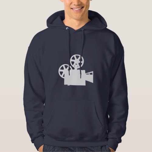 Blue Movie Camera Hoodie