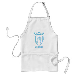 Blue Mr. Mean Crest & Crown Adult Apron