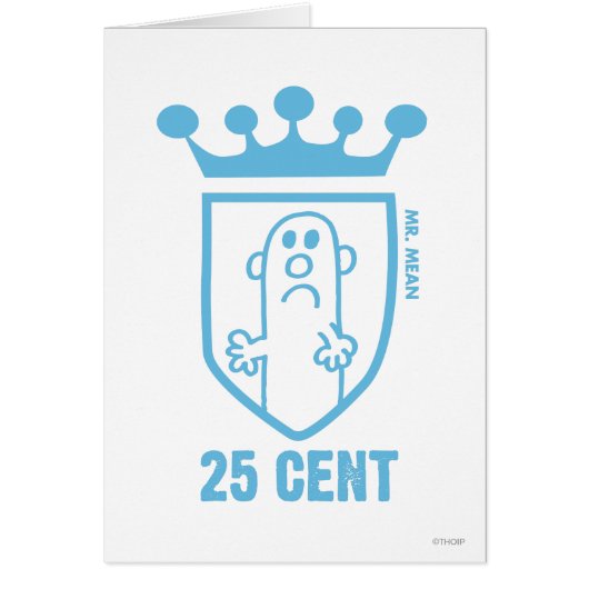 Blue Mr. Mean Crest & Crown Cards (Front)