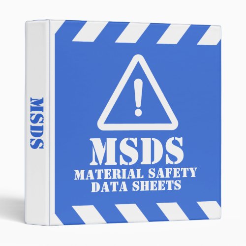 Blue MSDS Material Safety Data Sheets Binder