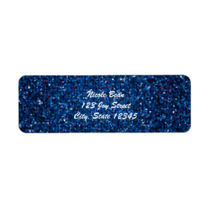 Blue & Multi Color Mosaic Cool Address Labels