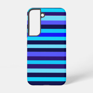 Blue Multi Tone Stripes  Samsung Galaxy S22 Case