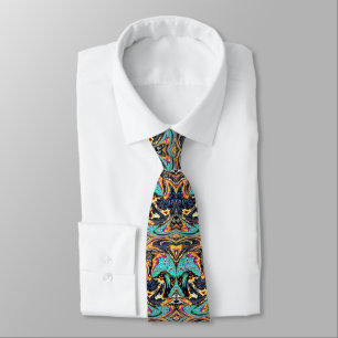 Blue Multicolor Abstract Neck Tie