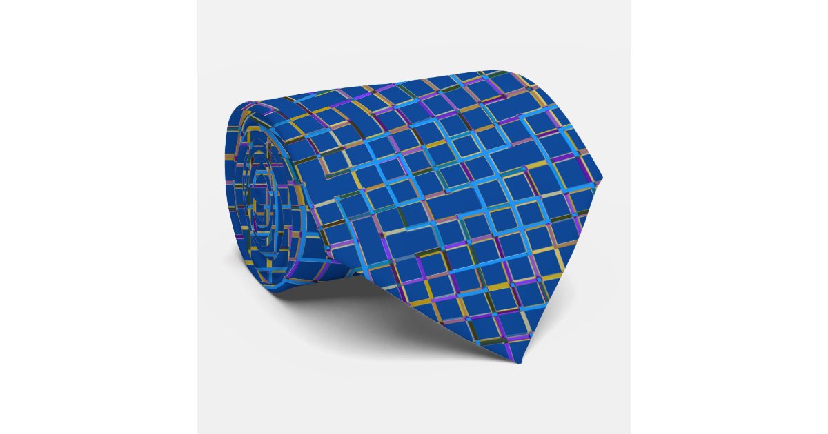 Blue & Multicolored - Casual Irregular Pattern Neck Tie | Zazzle