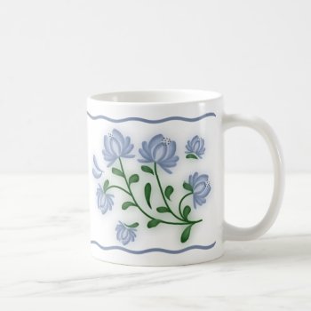 Blue Mums Coffee Mug by AJsGraphics at Zazzle