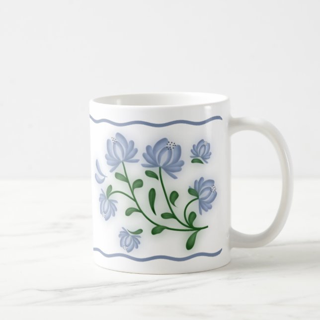Blue Mums Coffee Mug (Right)