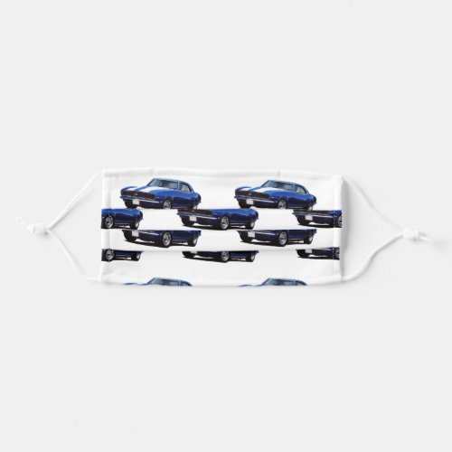 Blue Muscle Car Adult Cloth Face Mask