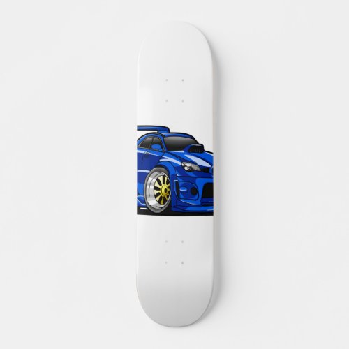 Blue muscle car speed cartoon _ Choose back color Skateboard