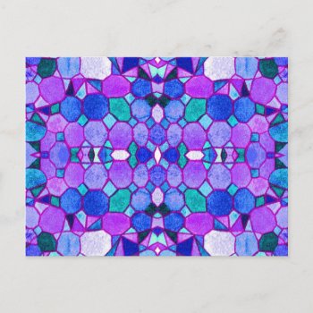 Blue Museum Crystals Postcard by susangainen at Zazzle