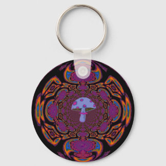 Blue Mushroom #12 Keychain
