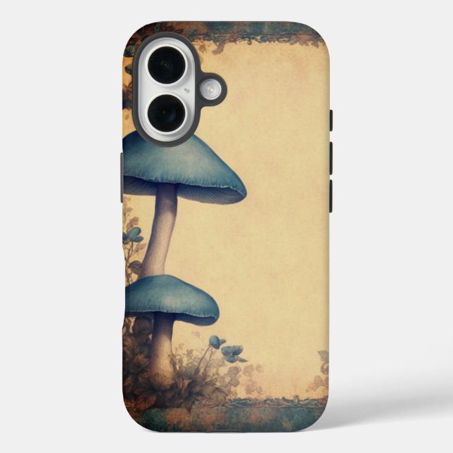 Blue Mushroom Case-Mate iPhone Case (Back)