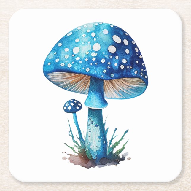 Blue Mushroom Coaster (Front)