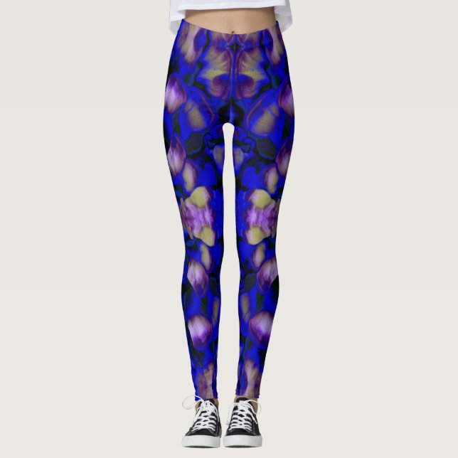 Blue mushroom leggings (Front)