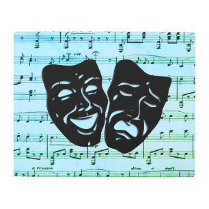 Blue Music Art Unites Theater Masks