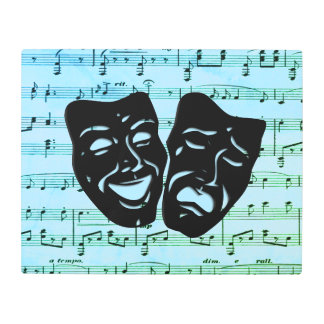 Blue Music Art Unites Theater Masks