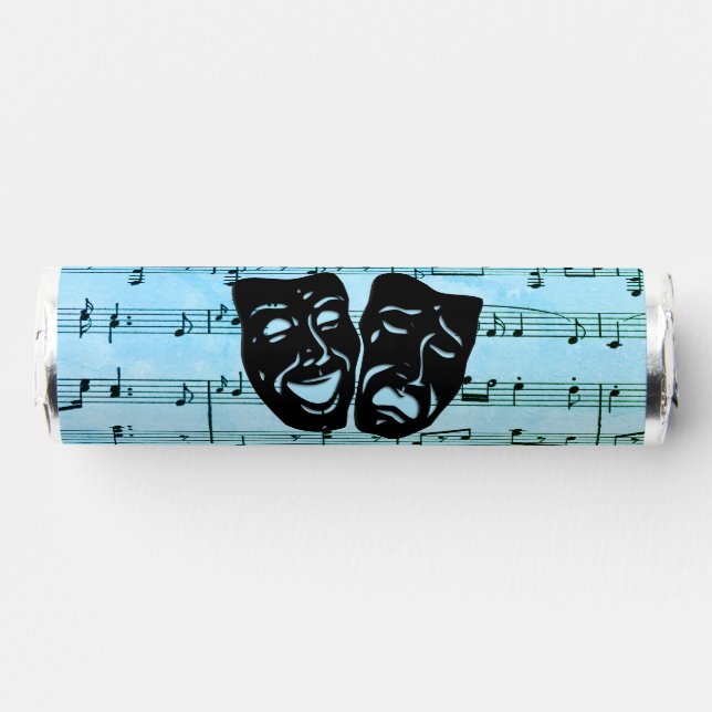 Blue Music Art Unites Theater Masks  Breath Savers® Mints (Front)