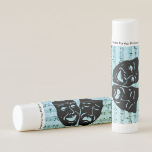 Blue Music Art Unites Theater Masks Lip Balm